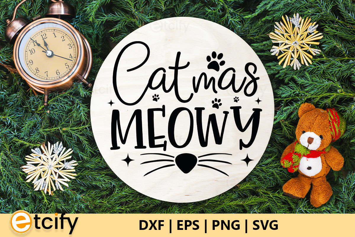 Meowy Catmas Round SVG Graphic by etcify · Creative Fabrica