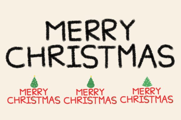 Merry Christmas Hand Lettering Graphic Crafts By AJ_에이제이