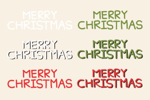 Merry Christmas Hand Lettering Graphic Crafts By AJ_에이제이