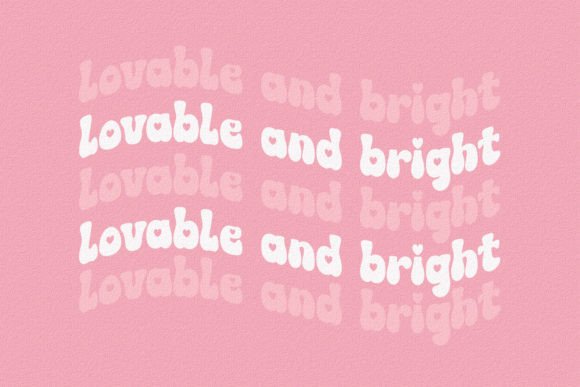 Retro Heart You Font PNG with transparent background - Preview 5