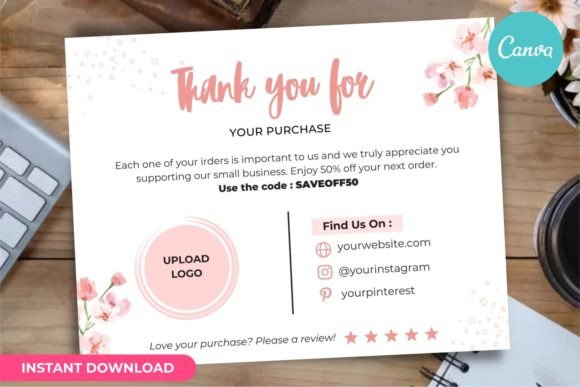 Thank You Card Business Template Canva