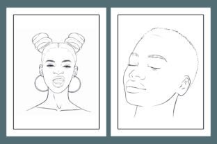 African Girl Black Woman Coloring Pages Graphic by Skalling Dygital ...