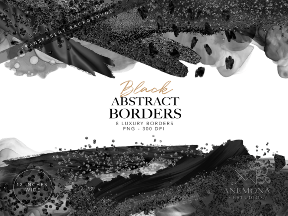 Black Gothic Borders Clipart