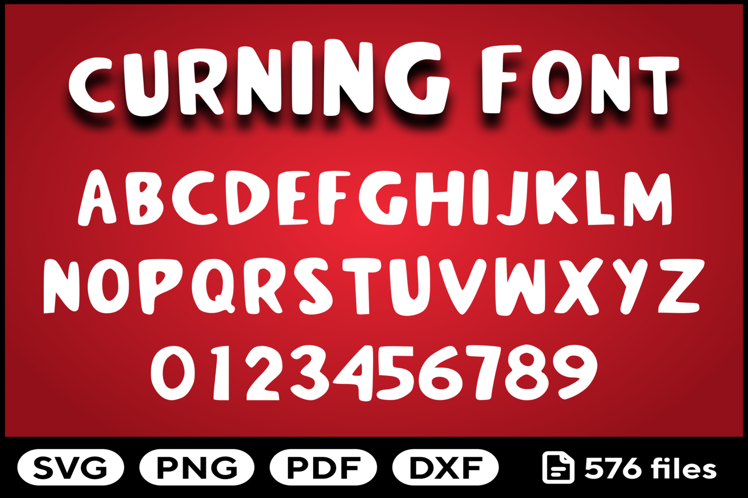Curning Font Svg Png Pdf Dxf Graphic by fromporto · Creative Fabrica