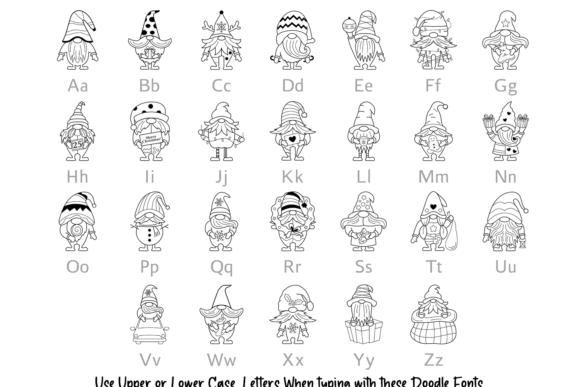 Gnome Christmas Doodle Font - Preview 1