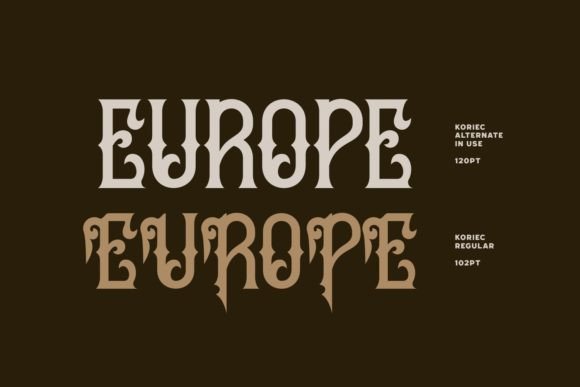 Koriec Font PNG with transparent background - Preview 2