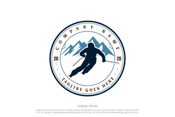 Mountain Snowboard Ski Sport Club Logo