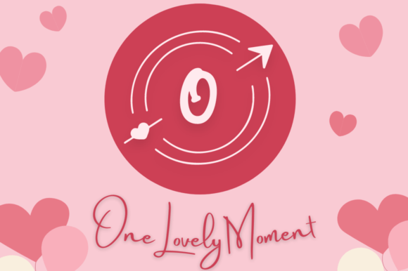 Panah Valentine Monogram Font PNG with transparent background - Preview 2