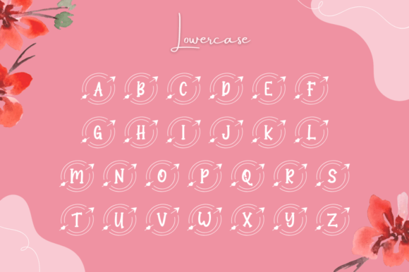 Panah Valentine Monogram Font PNG with transparent background - Preview 5
