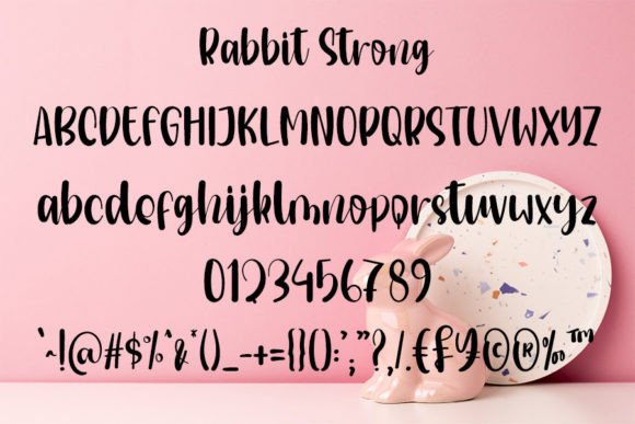 Rabbit Strong Font PNG with transparent background - Preview 4