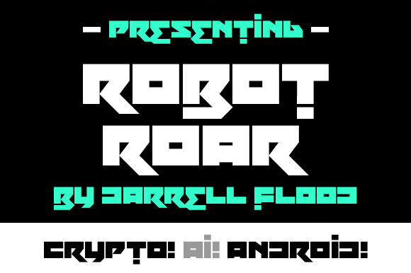Robot Roar Font PNG with transparent background - Preview 1