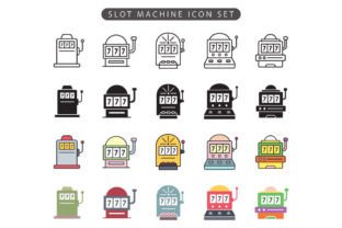 Slot Machine Icon Set Design Templates Graphic by denisudibyo ...