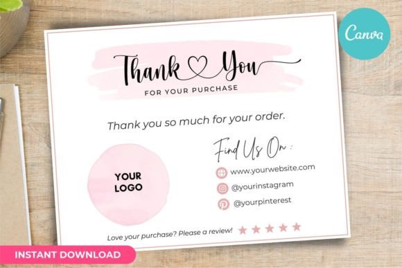 Thank You Card Business Template Canva
