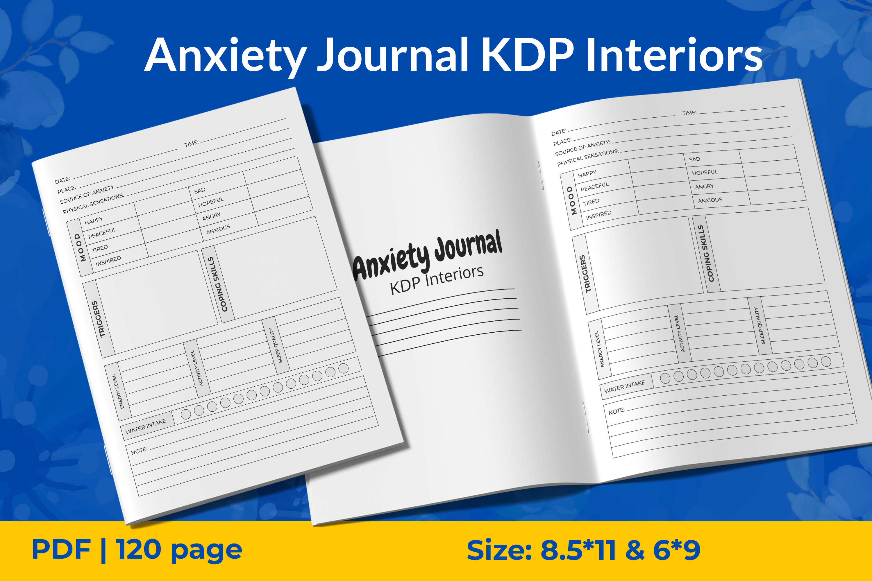 Anxiety Journal KDP Interiors Design Graphic by pixscale0 · Creative ...