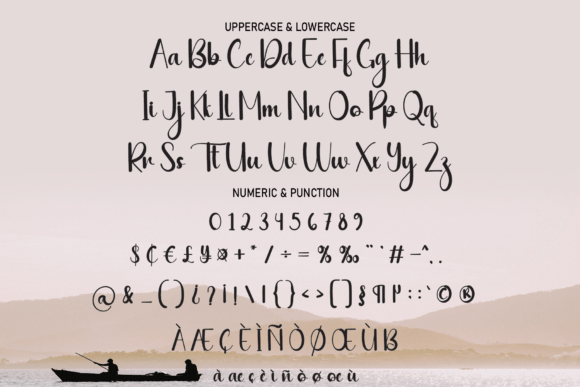 Fishing Beach Font PNG with transparent background - Preview 6