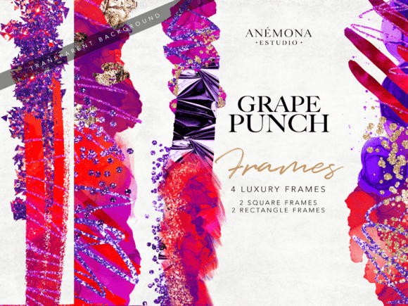Red and Purple Frames Clipart
