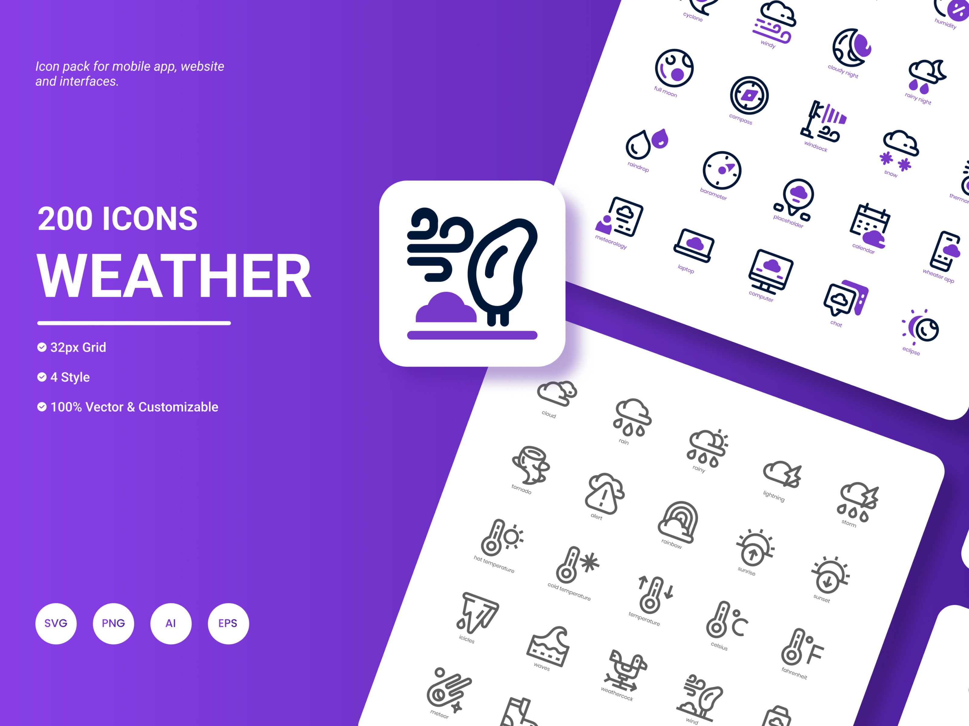 Weather Icon Pack Graphic by yogieapriel77 · Creative Fabrica