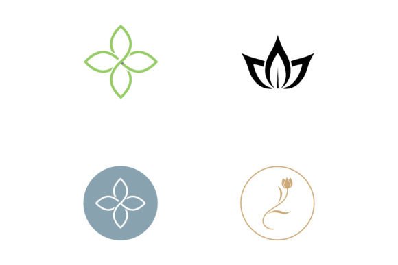Beautiful Natural Flower Logo Design.