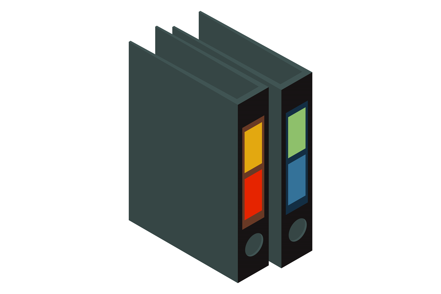 File Folders Cartoon Icon. Office Docume Graphic by onyxproj · Creative ...