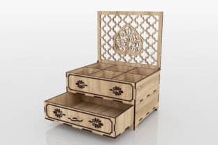 Laser Cut Chest of Drawers Jewelry Box · Creative Fabrica