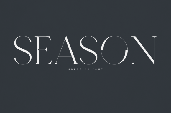 Season editorial serif font