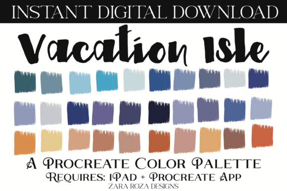 Vacation Isle Procreate Color Palette