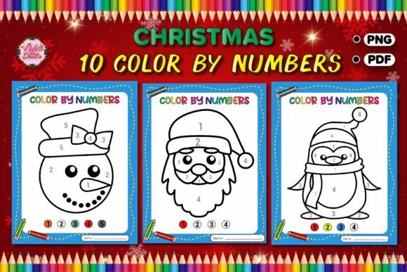Christmas Color by Number for Kids