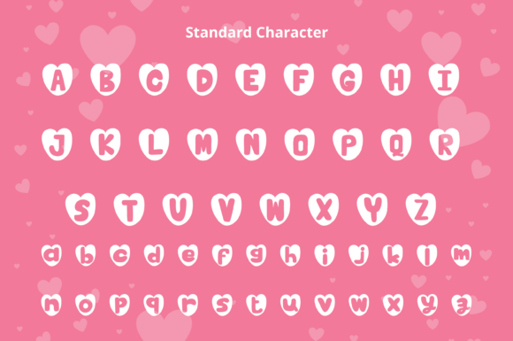 Decor Heart Font PNG with transparent background - Preview 1