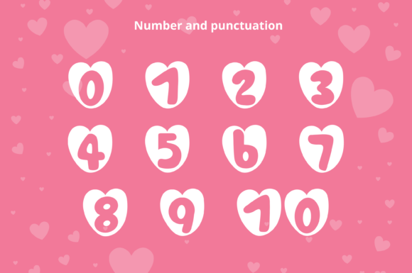 Decor Heart Font PNG with transparent background - Preview 2