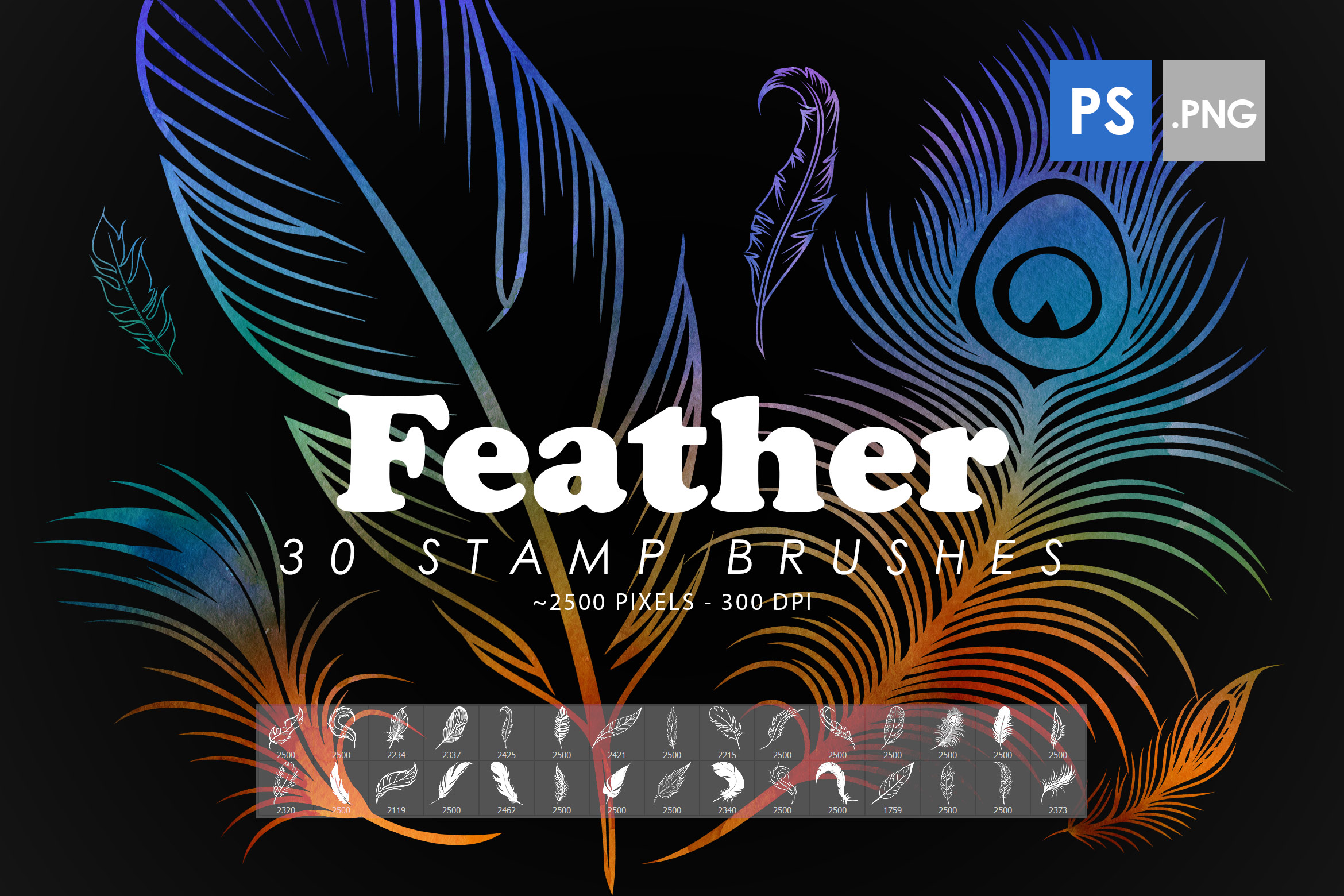 Feather Stamp Brushes