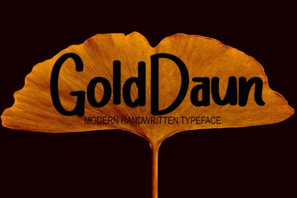 Golden Janky Font PNG with transparent background - Preview 1