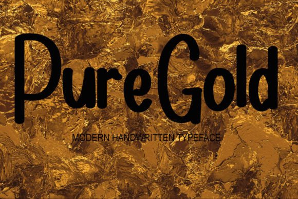 Golden Janky Font PNG with transparent background - Preview 2