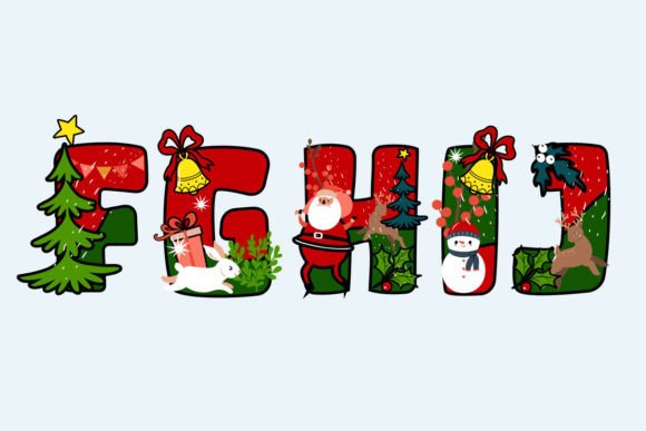 Homebrew Christmas Font PNG with transparent background - Preview 2