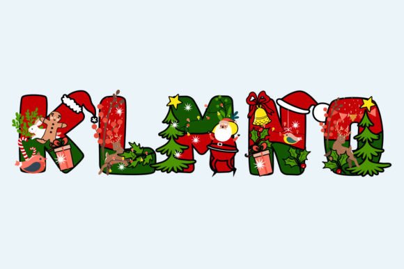 Homebrew Christmas Font PNG with transparent background - Preview 3