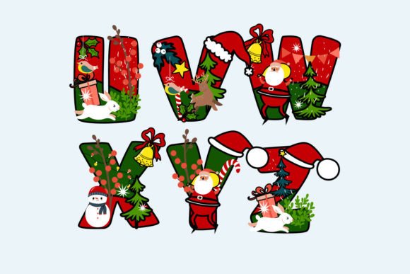 Homebrew Christmas Font PNG with transparent background - Preview 5