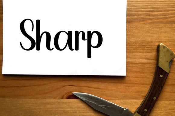 Knife Font PNG with transparent background - Preview 4