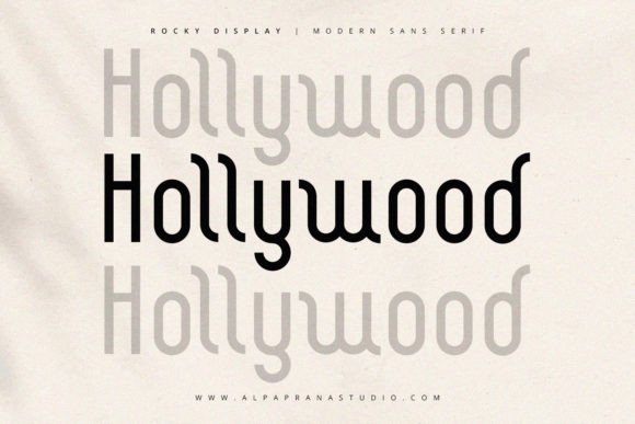 Rocky Display Font PNG with transparent background - Preview 1