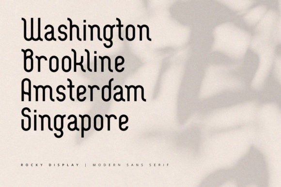 Rocky Display Font PNG with transparent background - Preview 3