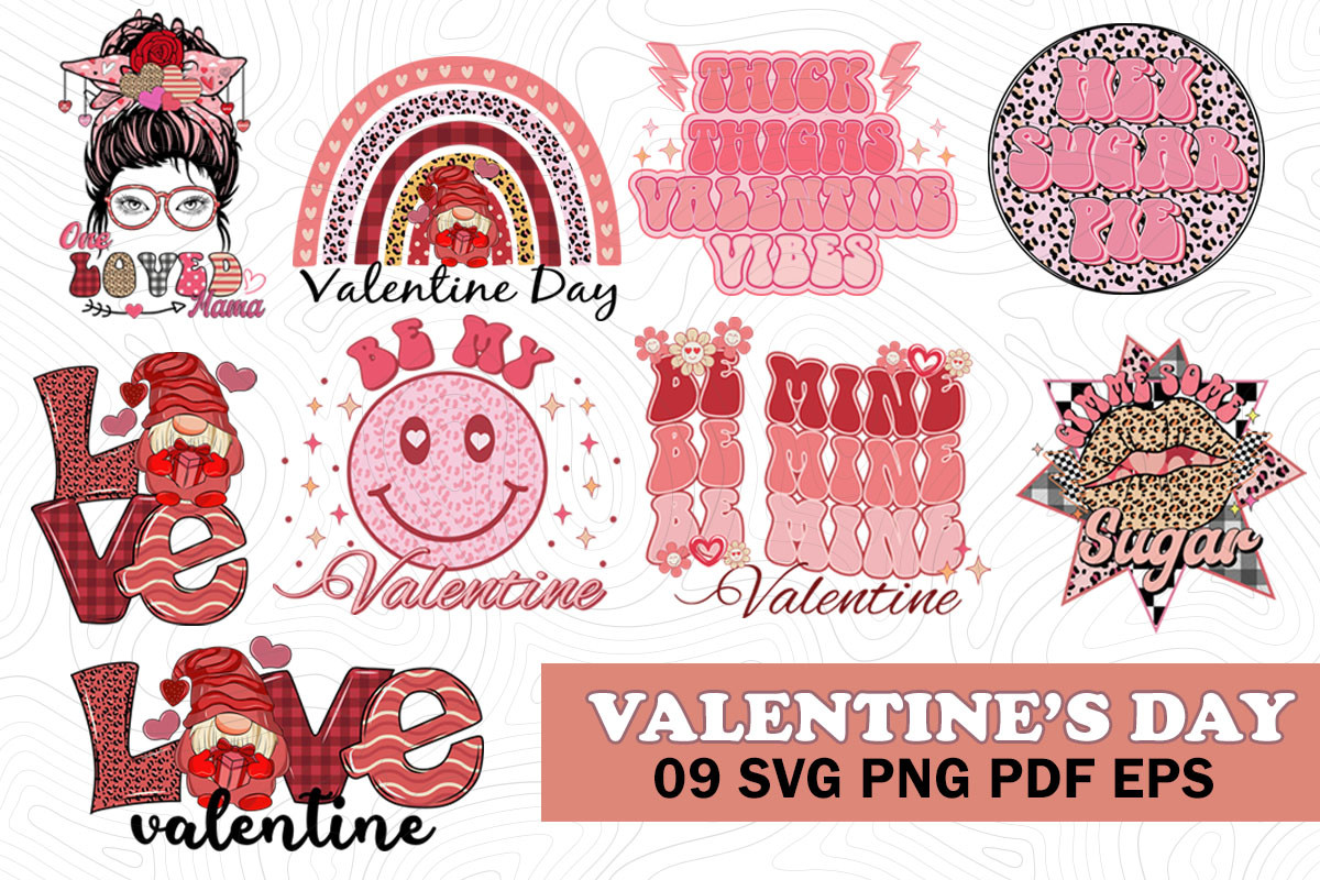 Valentine SVG PNG Sublimation Bundle Graphic by Cat Lady · Creative Fabrica