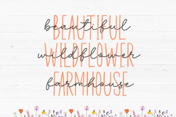 Beautiful Wildflower Duo Font - Preview 4