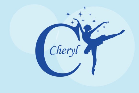 Bellerina Monogram Font PNG with transparent background - Preview 1
