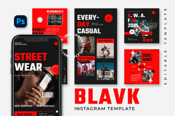 Blavk Social Media Template Graphics