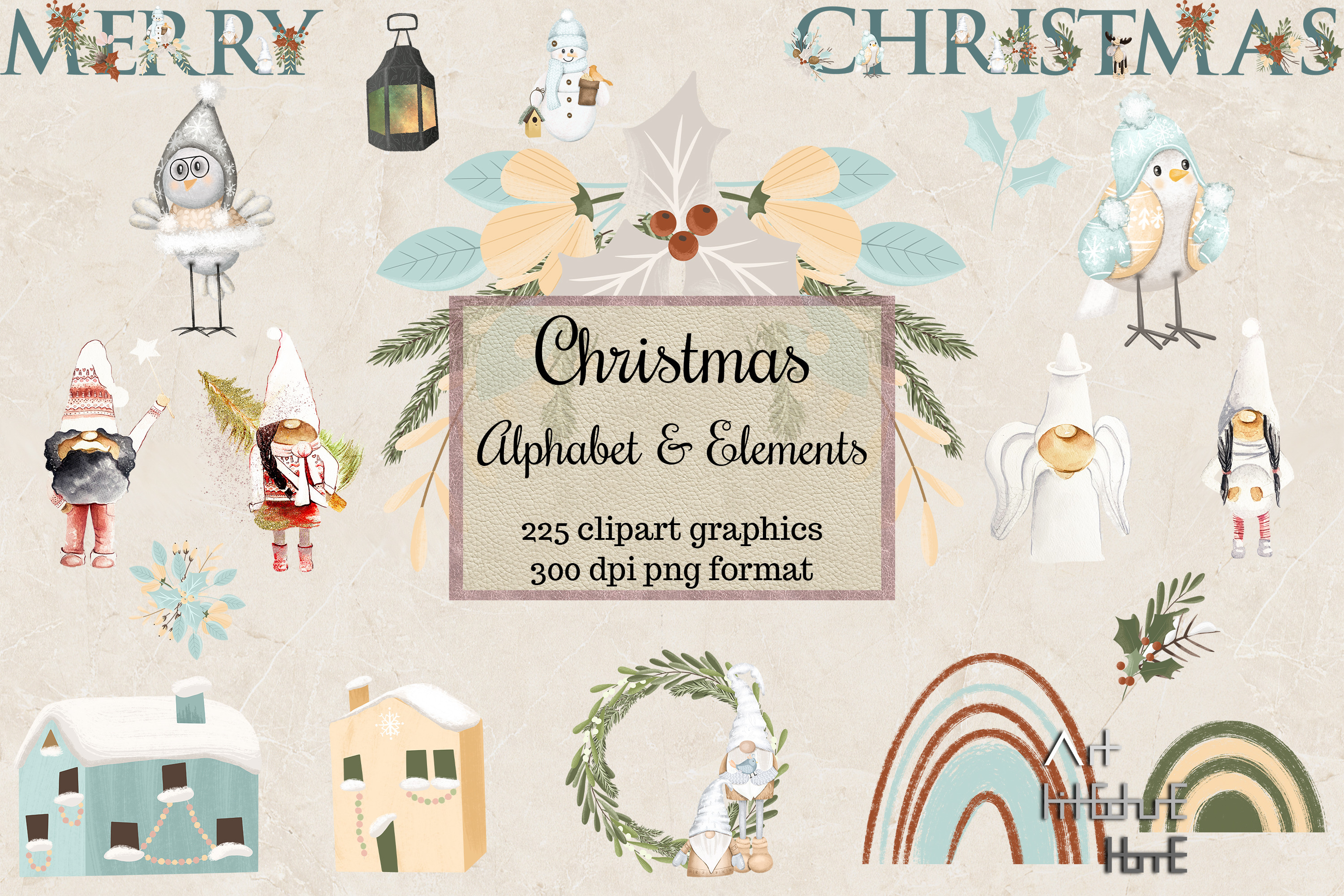 Christmas Alphabet and Elements, Gnomes - photo 1