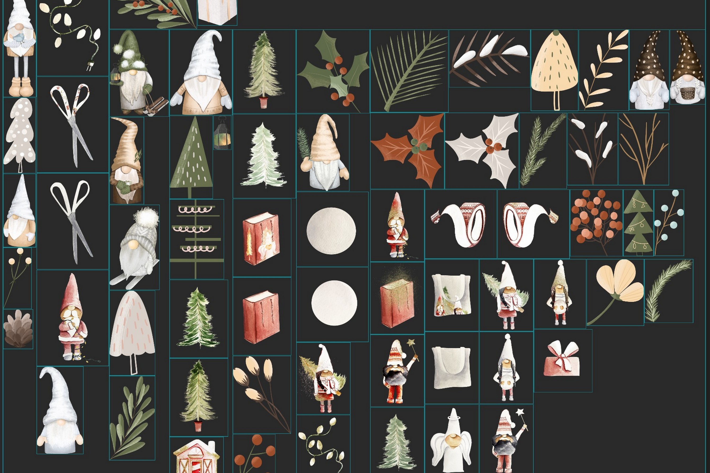 Christmas Alphabet and Elements, Gnomes - photo 4