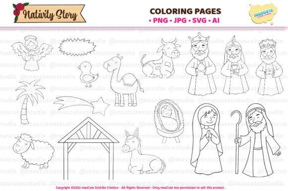 Christmas Nativity Story, Svg Bundle,