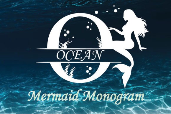 Ocean Mermaid Monogram Font font preview - 1