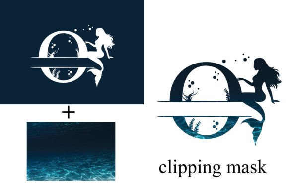 Ocean Mermaid Monogram Font font preview - 2