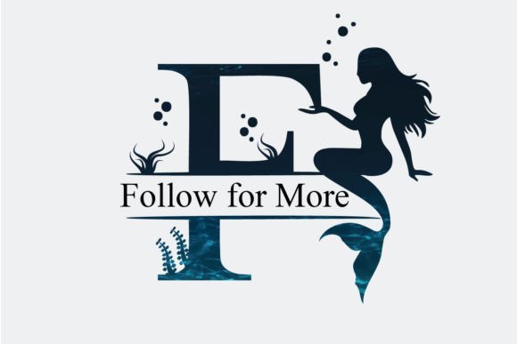 Ocean Mermaid Monogram Font font preview - 6