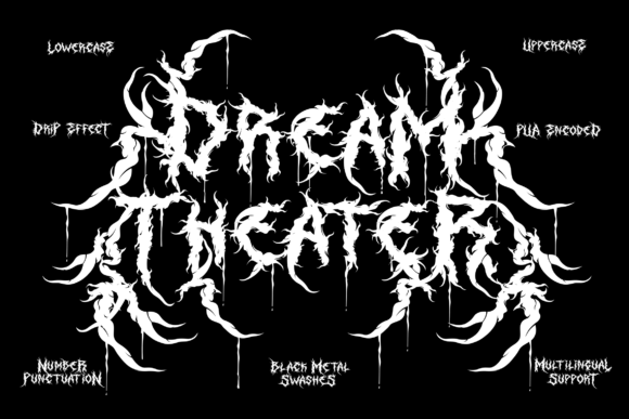 Rusted Sabbath Font PNG with transparent background - Preview 1