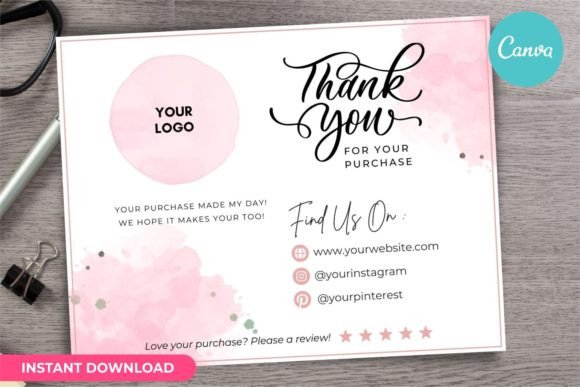 Thank You Card Business Template Canva